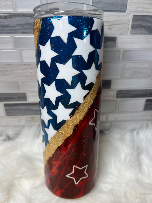 175. Red White and Blue 20oz Tumbler