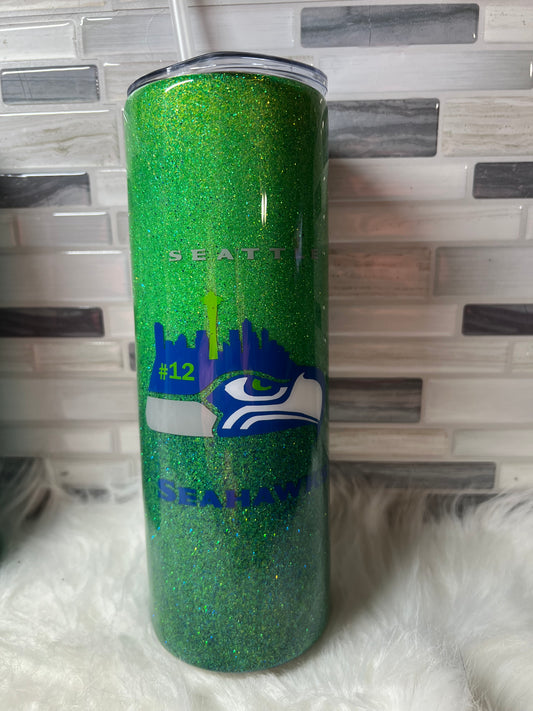 215. Football 20 ounce Tumbler